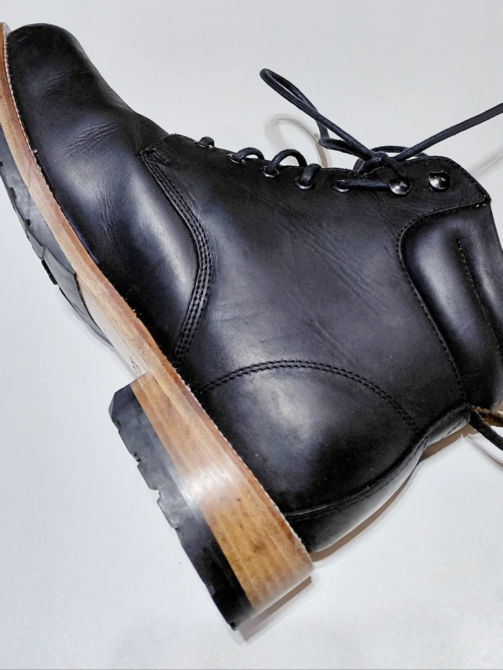 WILCOX Men's Shiloh  Leather Upper Goodyear Welt Black Boot Size 13